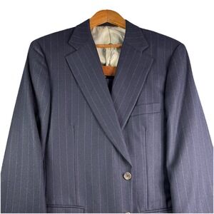 Paul Stuart Wool Pinstripe Suit Men's 43L Stuart II Professional Executive